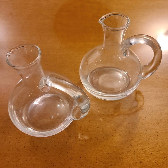 2 Glass Oil and Vinegar Cruets - Picture 2 of 5